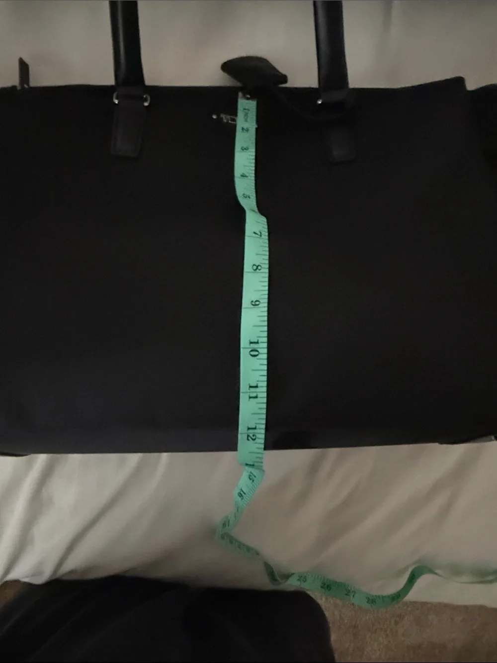Tumi Black Nylon Laptop Brief with Leather Trim